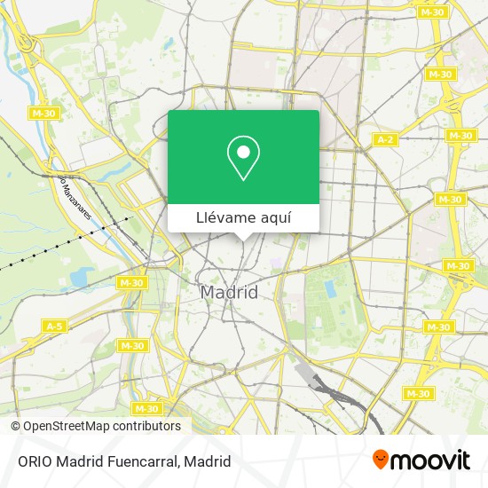 Mapa ORIO Madrid Fuencarral