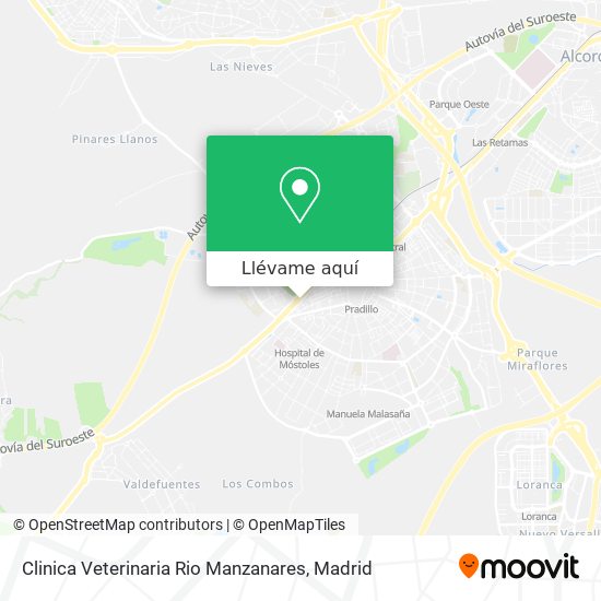 Mapa Clinica Veterinaria Rio Manzanares