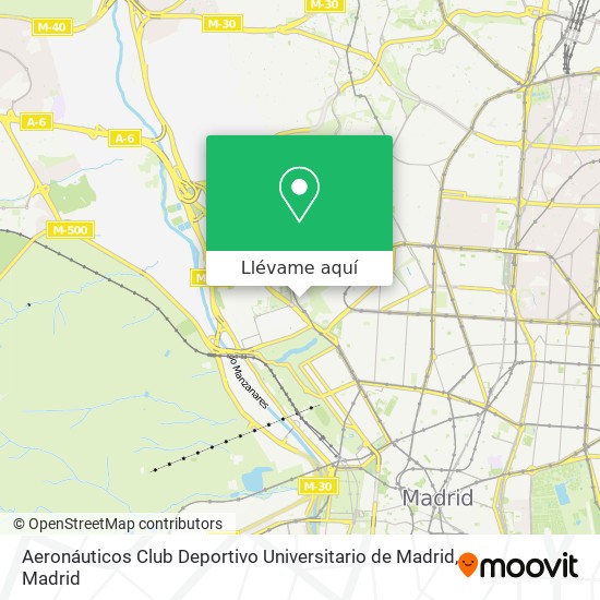 Mapa Aeronáuticos Club Deportivo Universitario de Madrid