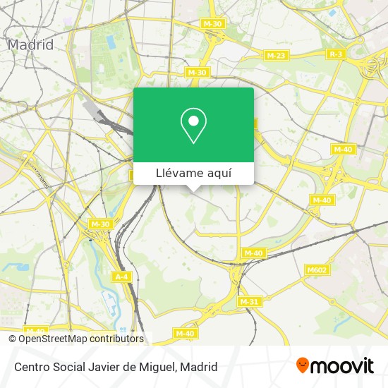 Mapa Centro Social Javier de Miguel