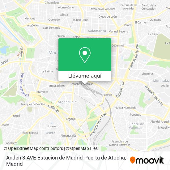 Mapa Andén 3 AVE Estación de Madrid-Puerta de Atocha