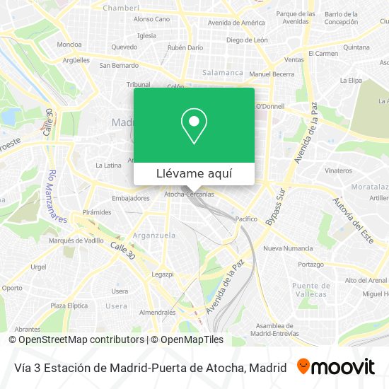Mapa Vía 3 Estación de Madrid-Puerta de Atocha