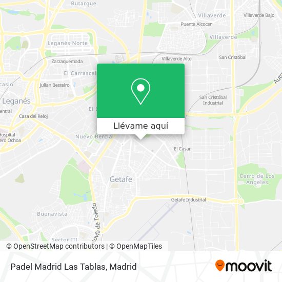Mapa Padel Madrid Las Tablas