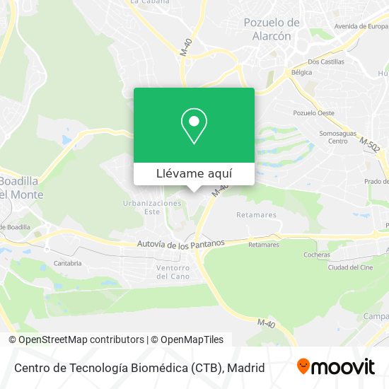 Mapa Centro de Tecnología Biomédica (CTB)