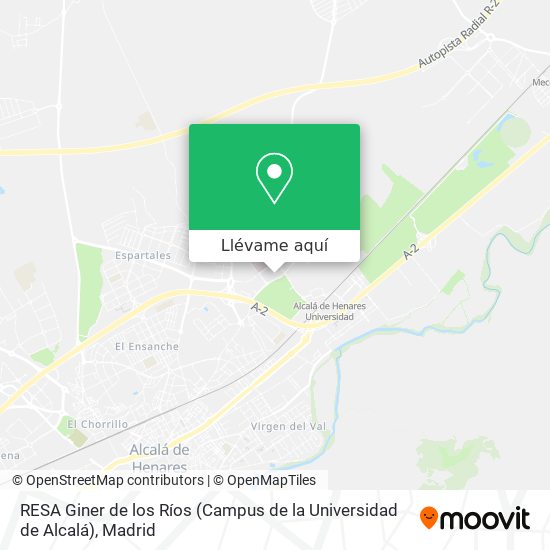 Mapa RESA Giner de los Ríos (Campus de la Universidad de Alcalá)