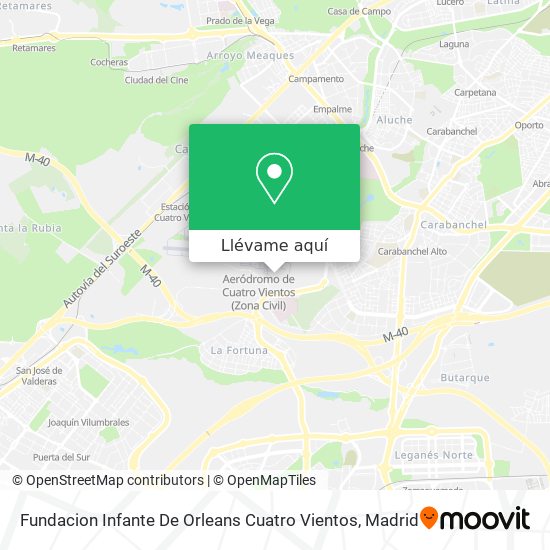 Mapa Fundacion Infante De Orleans Cuatro Vientos