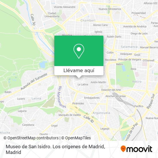 Mapa Museo de San Isidro. Los orígenes de Madrid