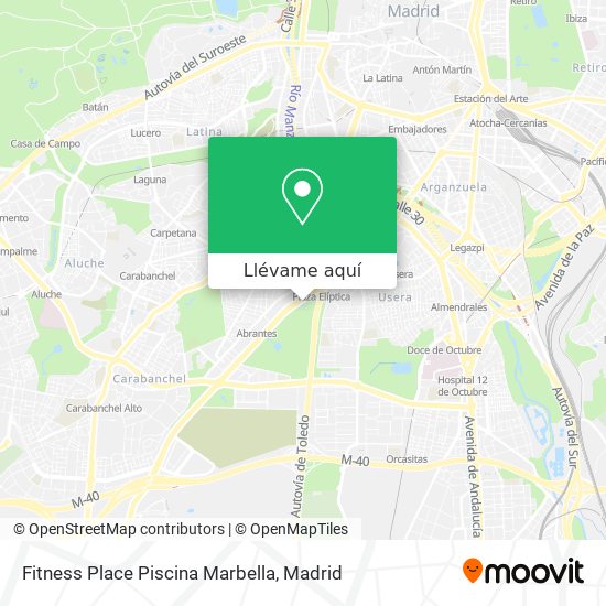 Mapa Fitness Place Piscina Marbella
