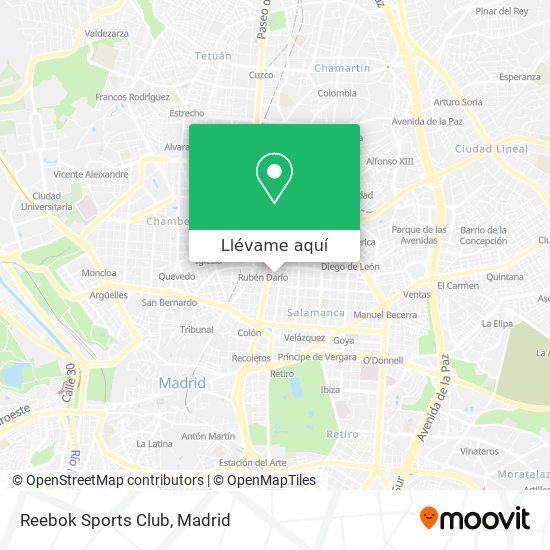 Cómo llegar a Reebok Sports Club en Madrid en Metro, Tren o Tren ligero?