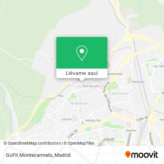 Mapa GoFit Montecarmelo
