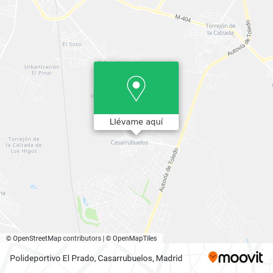 Mapa Polideportivo El Prado, Casarrubuelos
