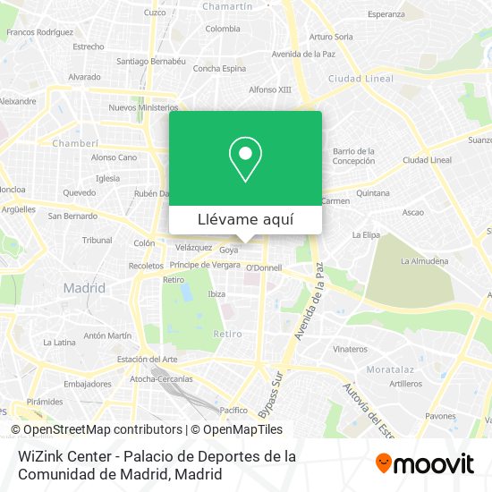 Mapa WiZink Center - Palacio de Deportes de la Comunidad de Madrid