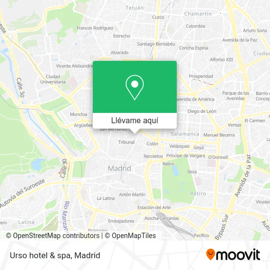 Mapa Urso hotel & spa