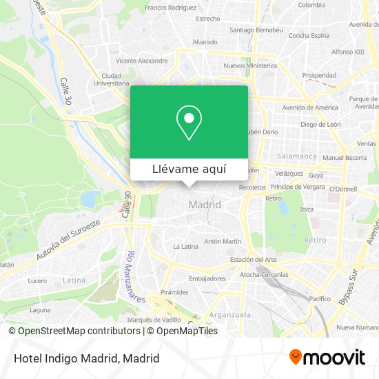 Mapa Hotel Indigo Madrid