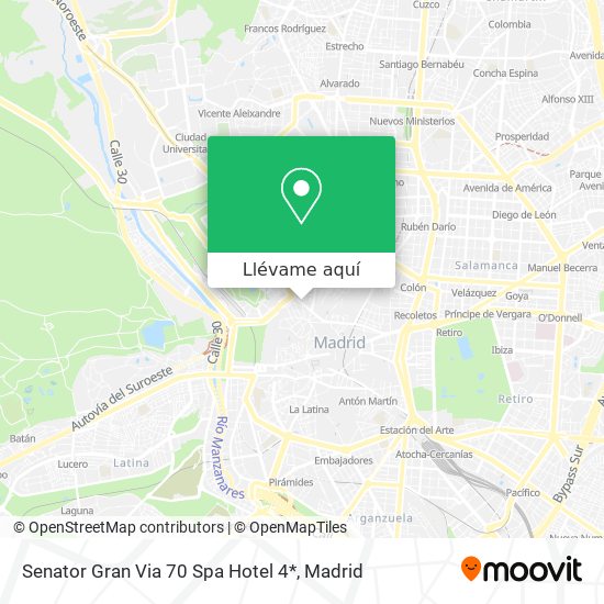 Mapa Senator Gran Via 70 Spa Hotel 4*