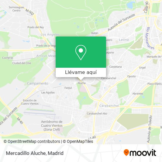 Mapa Mercadillo Aluche