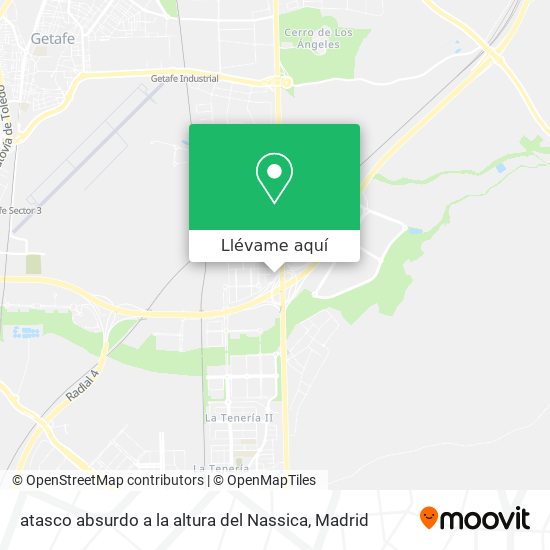 Mapa atasco absurdo a la altura del Nassica