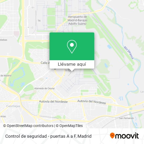 Mapa Control de seguridad - puertas A a F