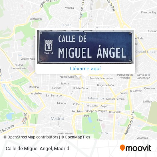 Mapa Calle de Miguel Angel