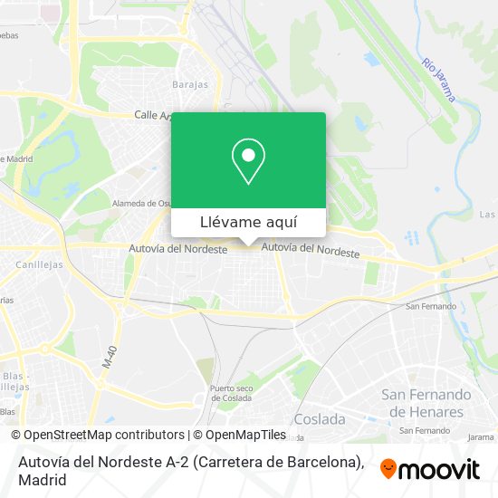 Mapa Autovía del Nordeste A-2 (Carretera de Barcelona)