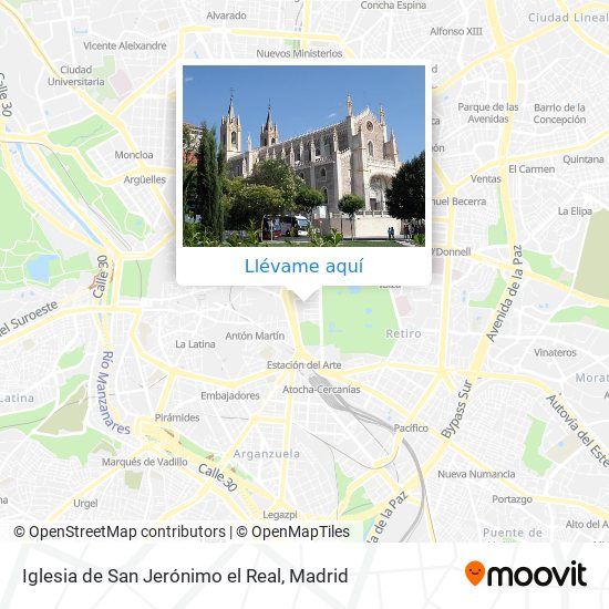 Mapa Iglesia de San Jerónimo el Real