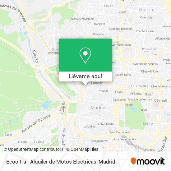 Mapa Ecooltra - Alquiler de Motos Eléctricas