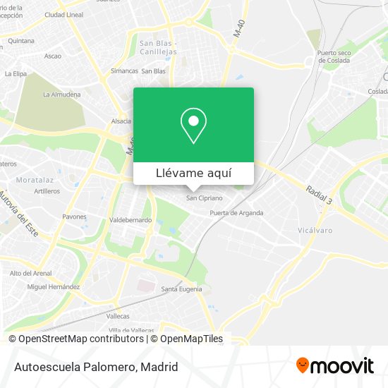 Mapa Autoescuela Palomero