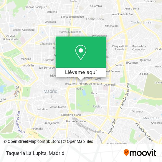 Mapa Taqueria La Lupita