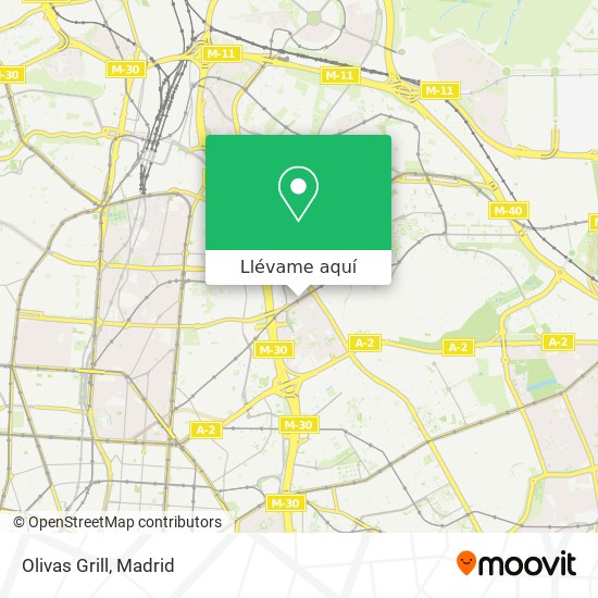 Mapa Olivas Grill