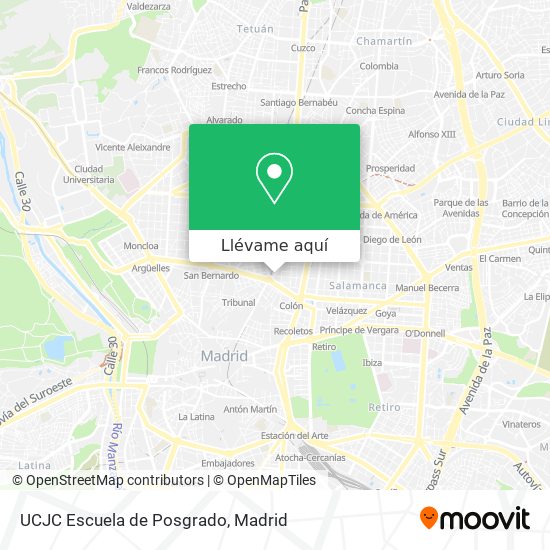 Mapa UCJC Escuela de Posgrado