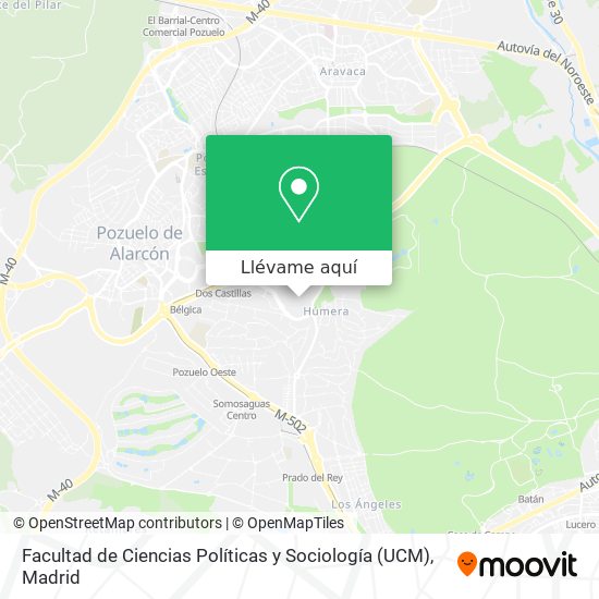 Mapa Facultad de Ciencias Políticas y Sociología (UCM)