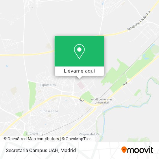 Mapa Secretaria Campus UAH