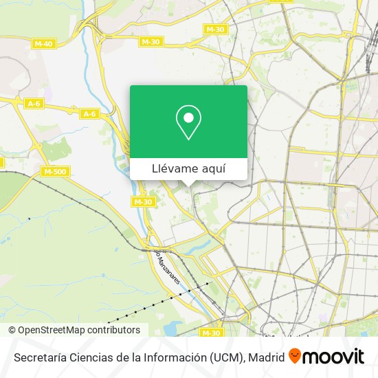 Mapa Secretaría Ciencias de la Información (UCM)