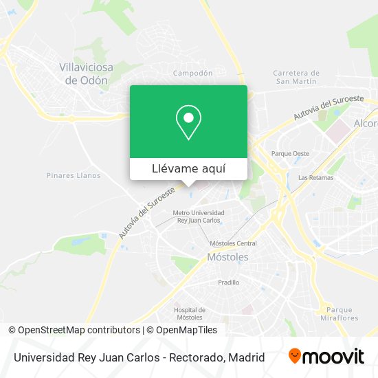 Mapa Universidad Rey Juan Carlos - Rectorado