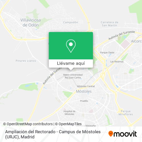 Mapa Ampliación del Rectorado - Campus de Móstoles (URJC)