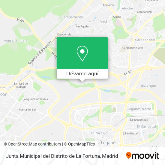 Mapa Junta Municipal del Distrito de La Fortuna