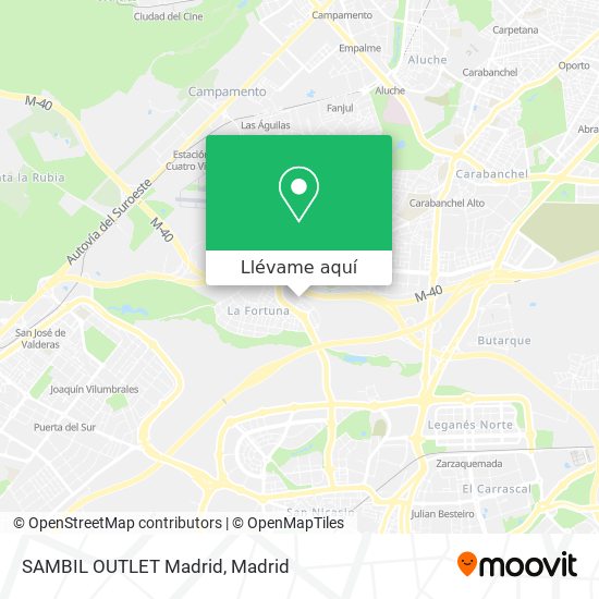 Mapa SAMBIL OUTLET Madrid