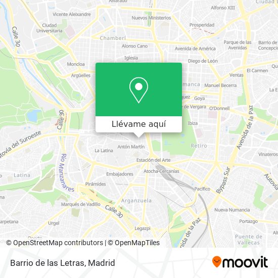 Cómo llegar a Barrio las Letras en Madrid en Autobús, o Tren?
