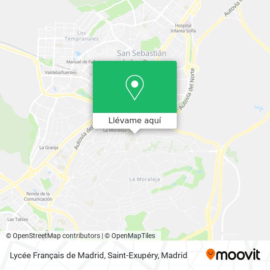 Mapa Lycée Français de Madrid, Saint-Exupéry