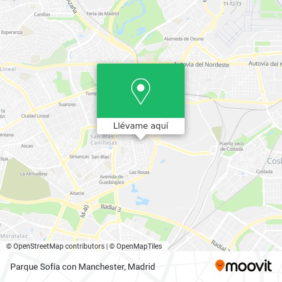 Mapa Parque Sofía con Manchester