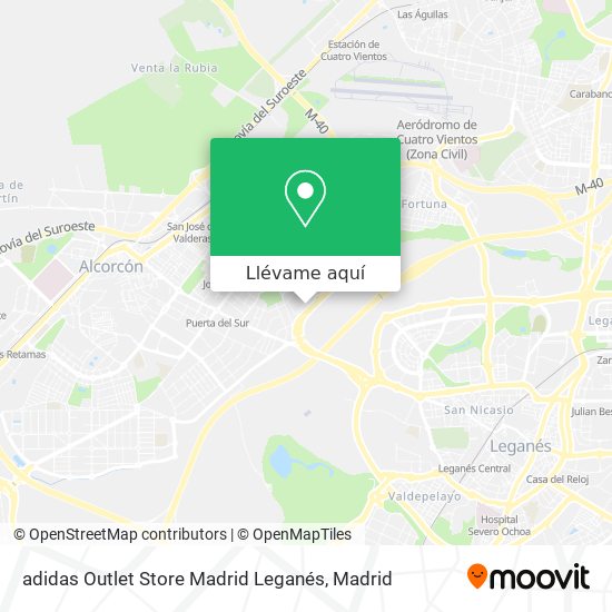 Cómo a adidas Outlet Madrid Leganés en Autobús, Metro, Tren o