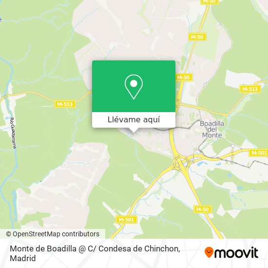 Mapa Monte de Boadilla @ C/ Condesa de Chinchon