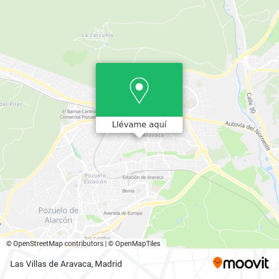 Mapa Las Villas de Aravaca