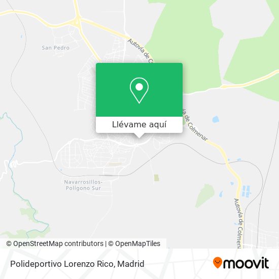 Mapa Polideportivo Lorenzo Rico