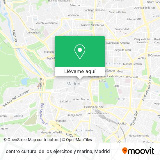 Mapa centro cultural de los ejercitos y marina