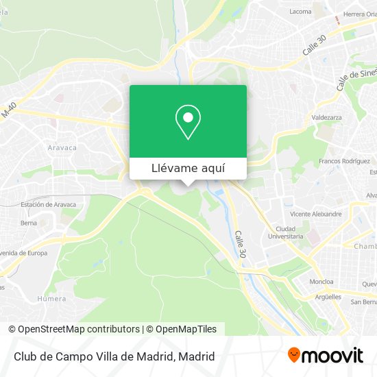 Mapa Club de Campo Villa de Madrid