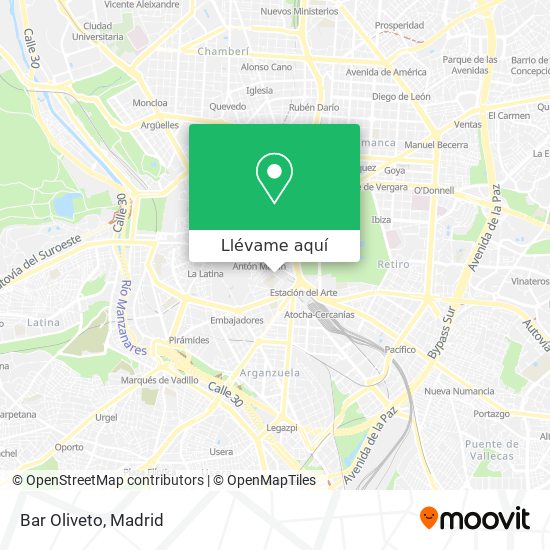 Mapa Bar Oliveto