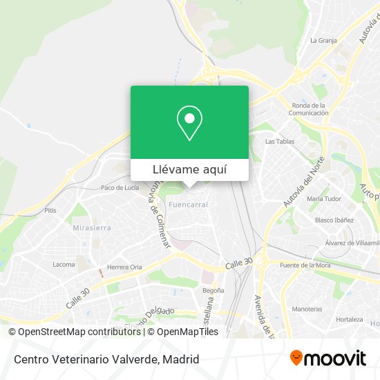 Mapa Centro Veterinario Valverde
