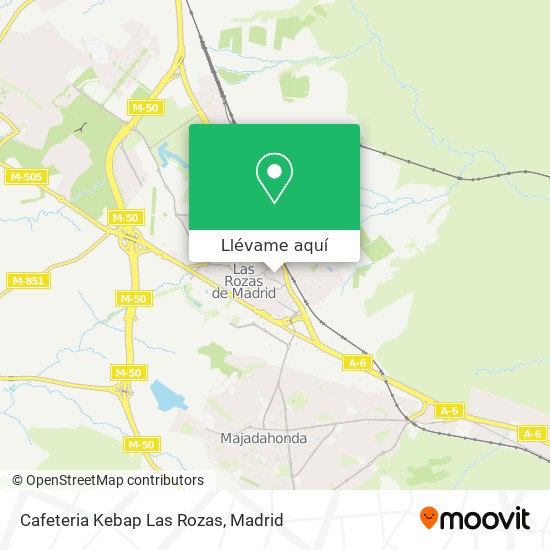 Mapa Cafeteria Kebap Las Rozas