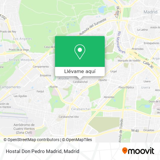 Mapa Hostal Don Pedro Madrid